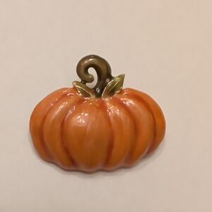 Vintage Orange Pumpkin Brooch